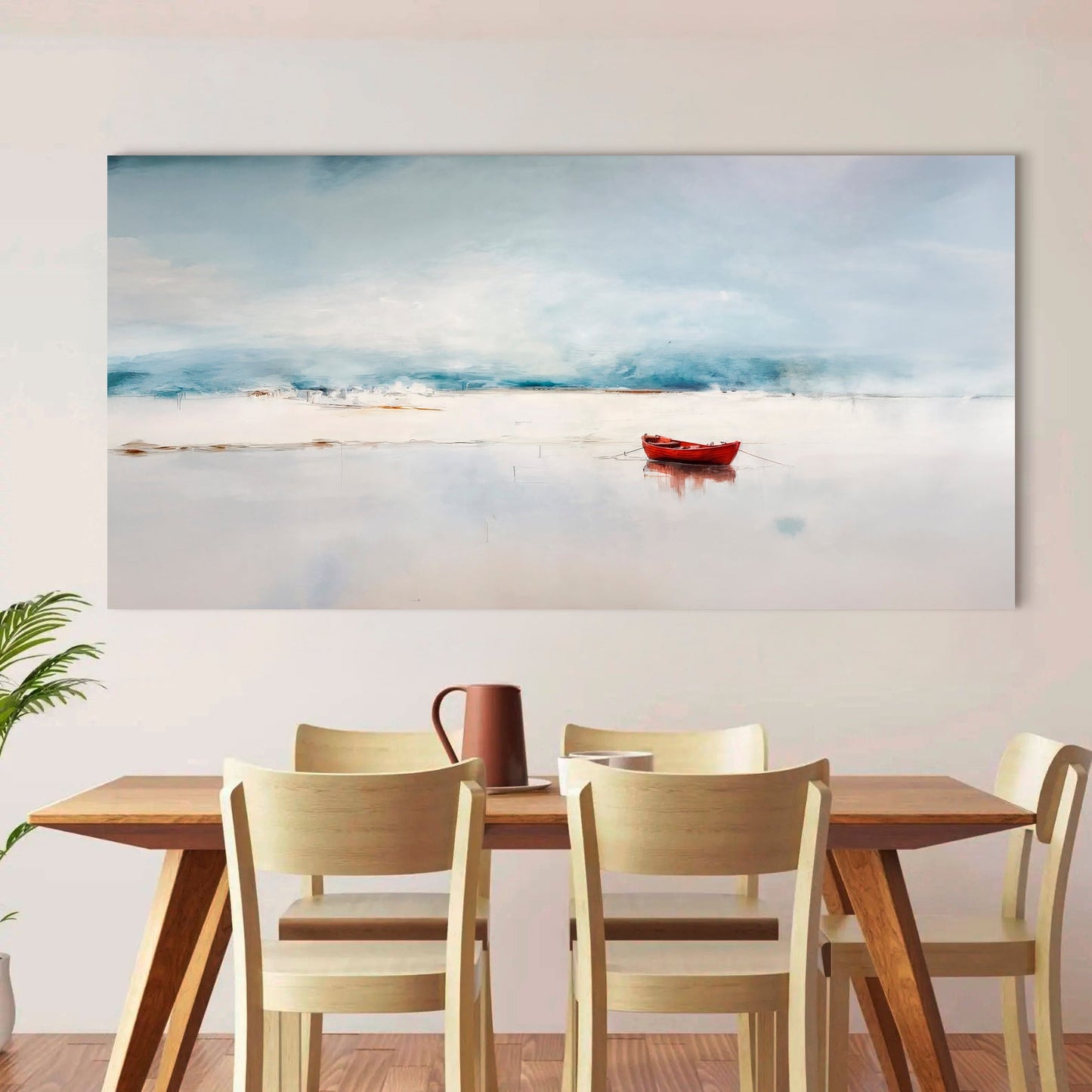 Misty Morning Abstract Canvas Wall Art