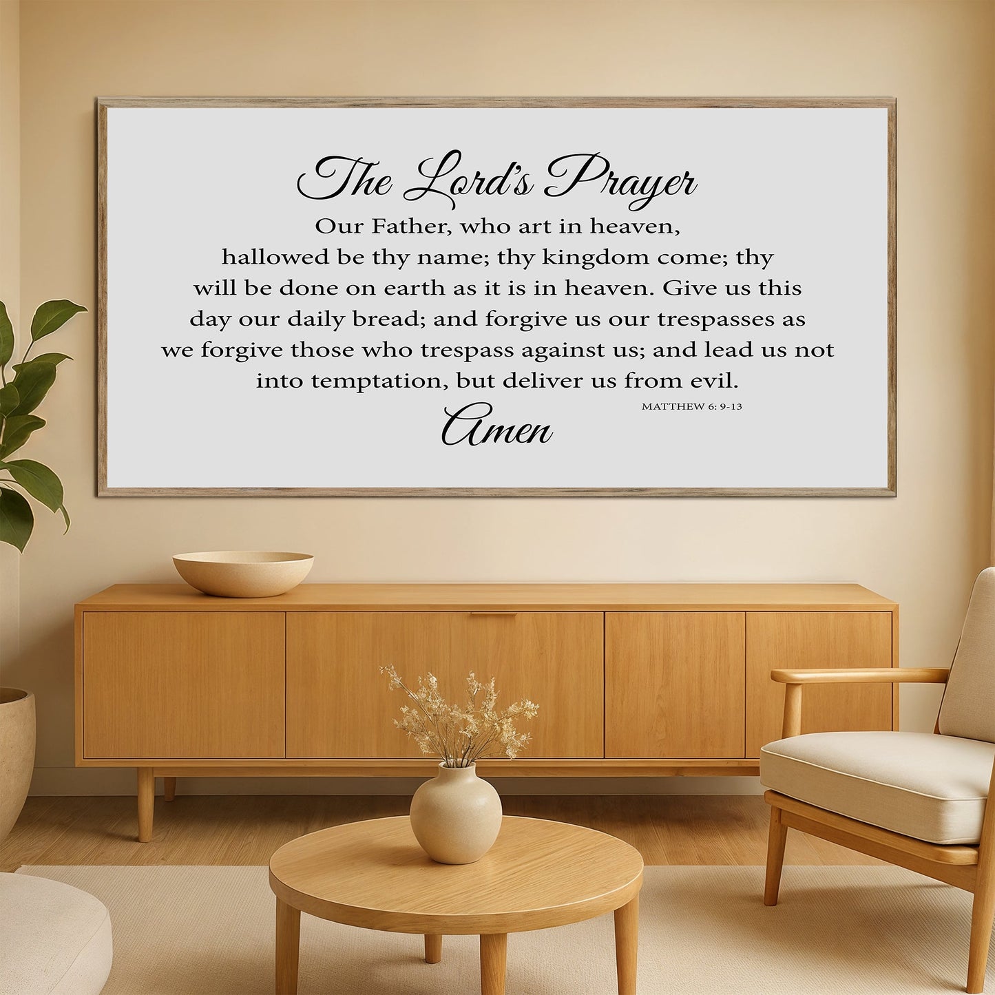 Lord's Prayer Faith Canvas Wall Art