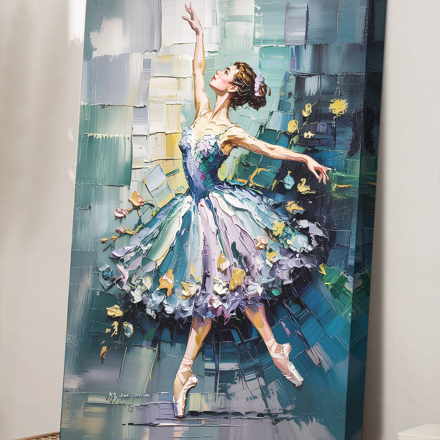 Ballerina Abstract Canvas Wall Art