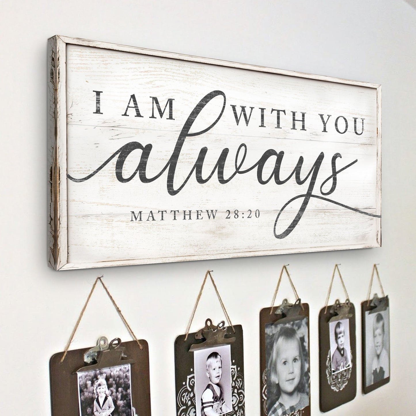 Matthew 28:20 I Am With You Always Faith Canvas Wall Art