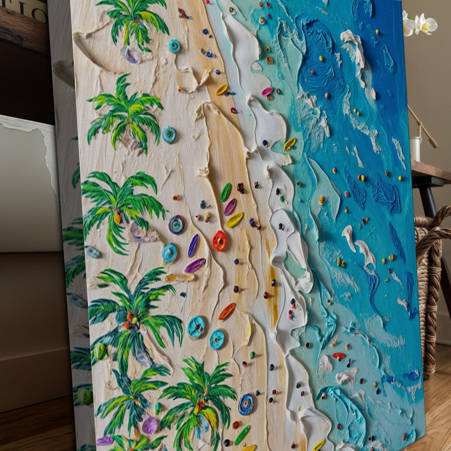 Beach Days Coastal Canvas Wall Art