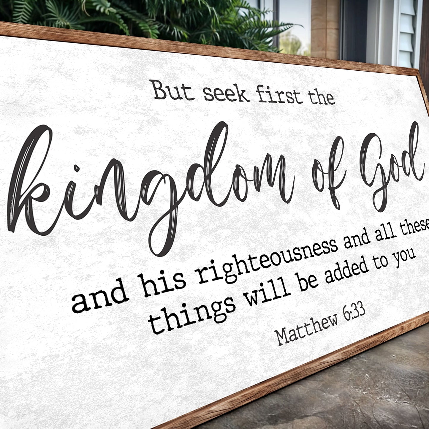 Matthew 6:33 Seek First the Kingdom of God Canvas Art