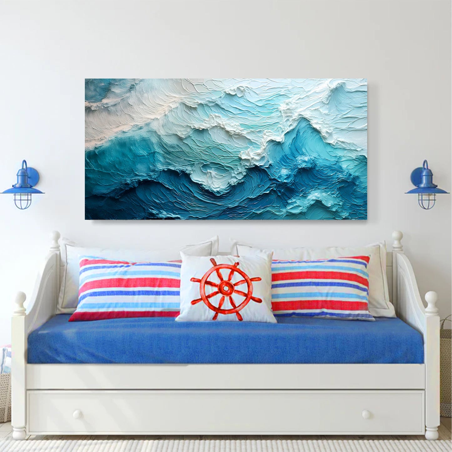 Blue Ocean Coastal Canvas Wall Art