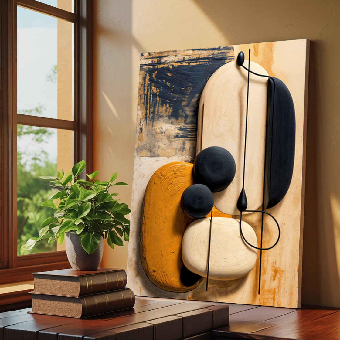 Orange Abstract Harmony Canvas Wall Art