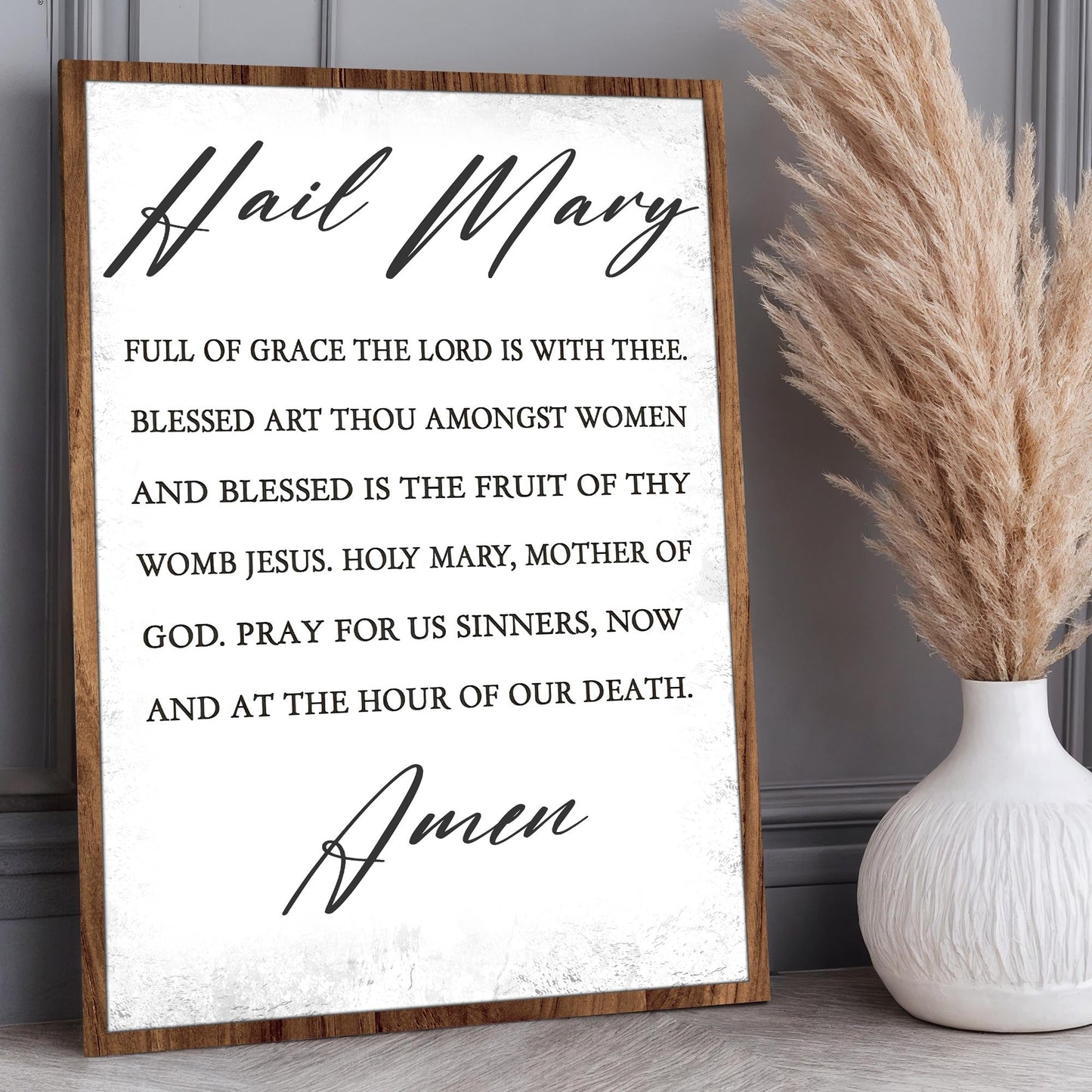 Hail Mary Faith Canvas Wall Art