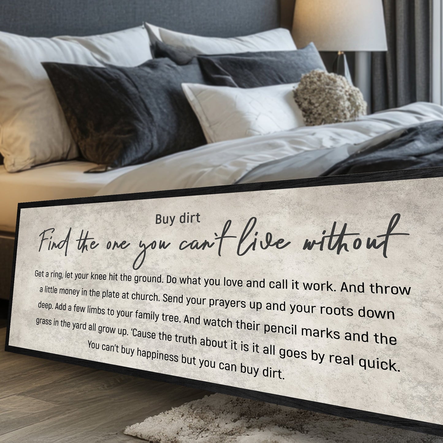 Find The One You Can't Live Without Canvas Sign