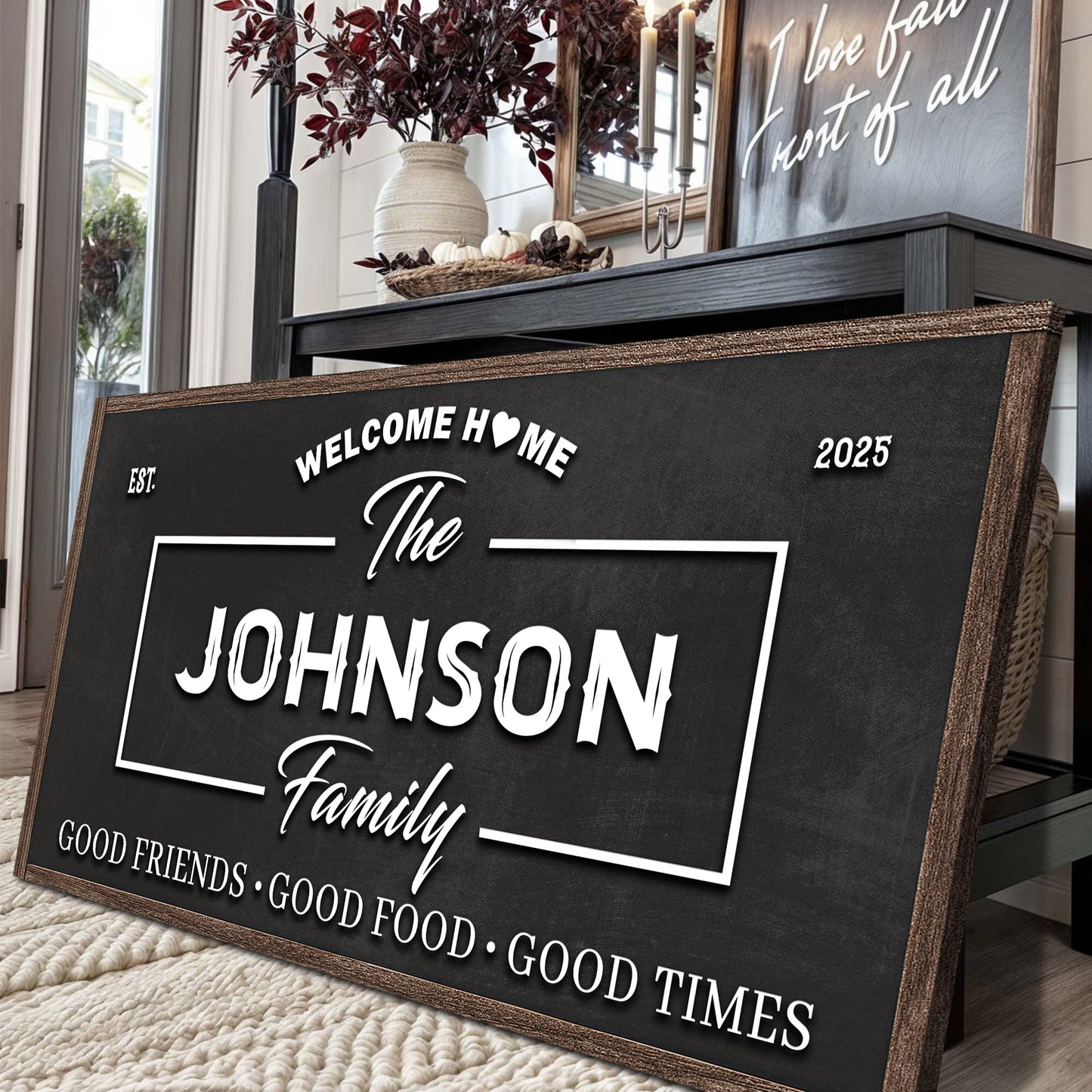 Welcome Home Canvas Wall Sign