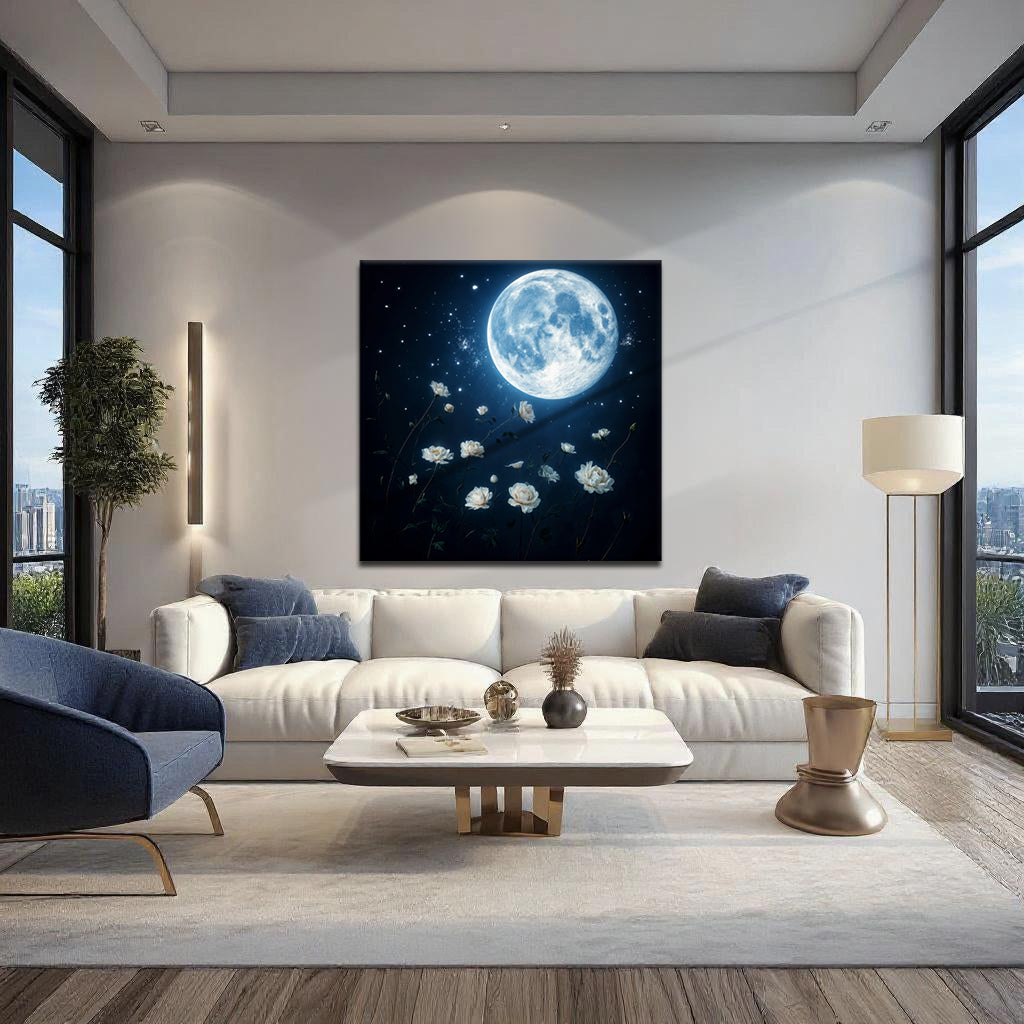 Lunar Moon Canvas Wall Art