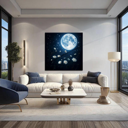 Lunar Moon Canvas Wall Art