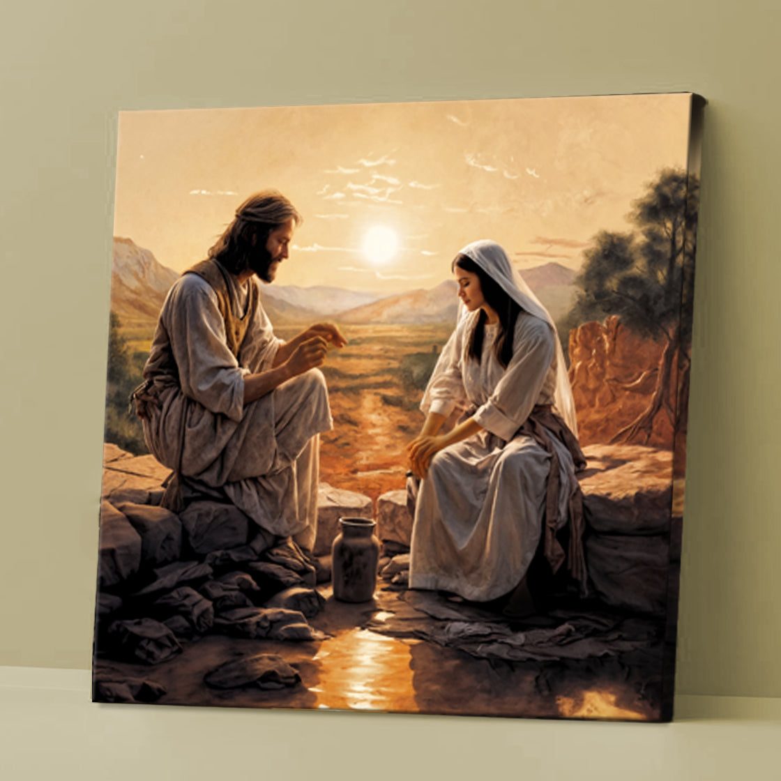 Samaritan at the Well Faith Canvas Wall Art III