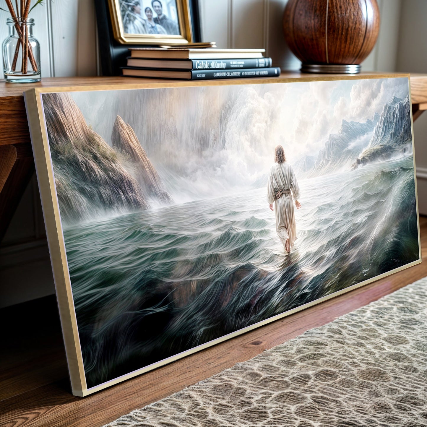 Walking on Water Faith Canvas Wall Art II