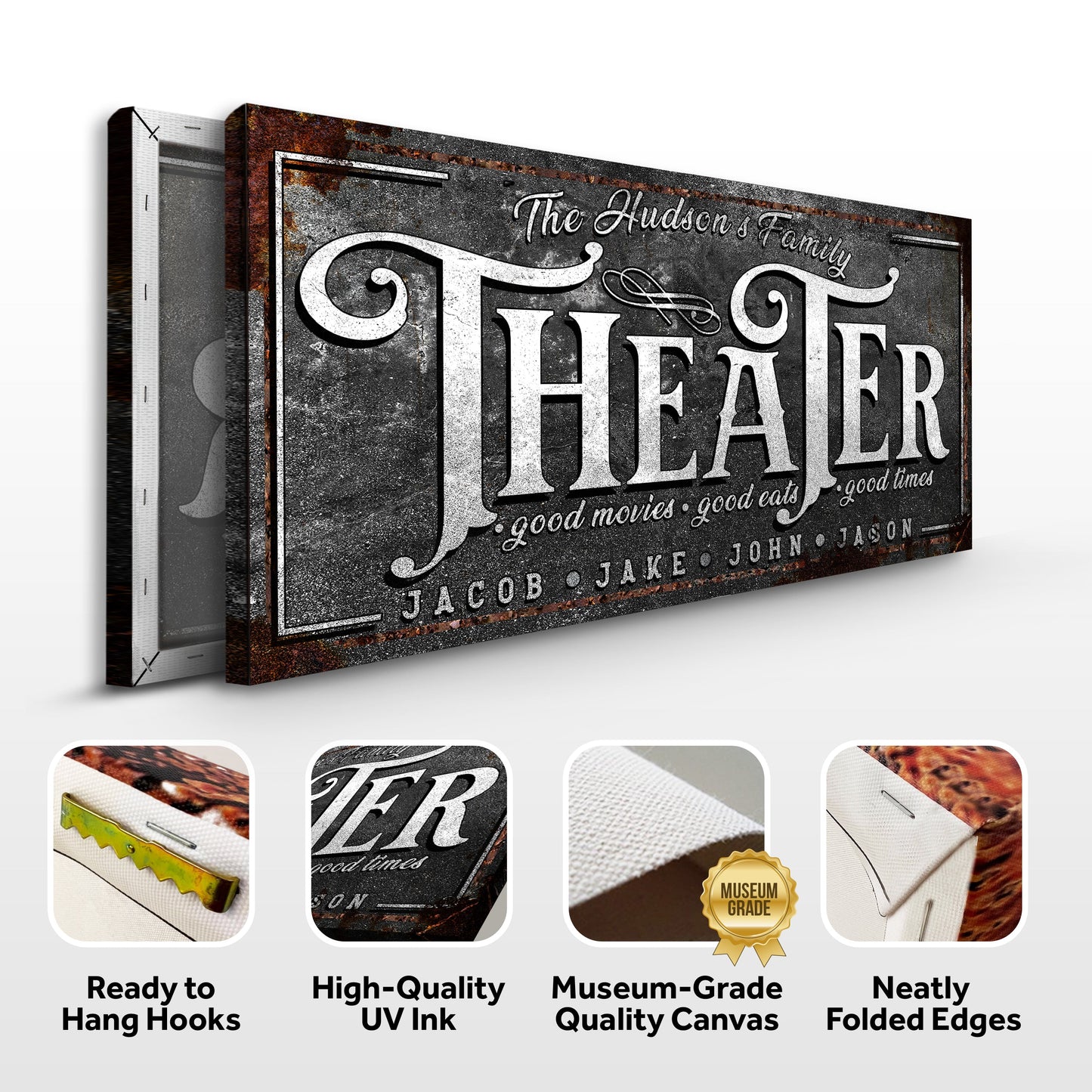 Theater Room Canvas Wall Art Sign V