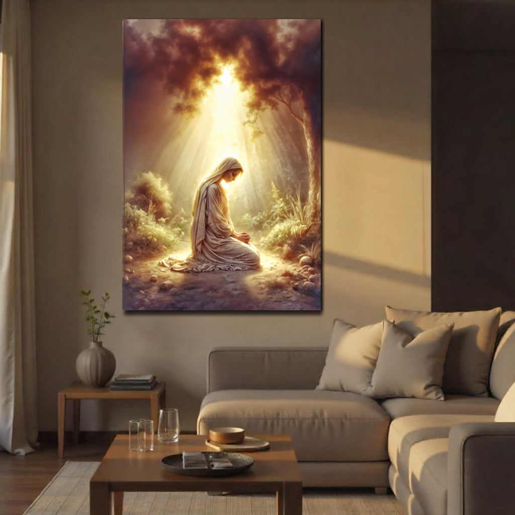 Mary Praying Faith Canvas Wall Art