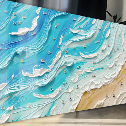 Beach Days Coastal Canvas Wall Art