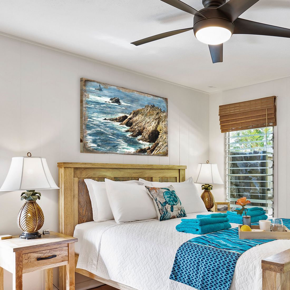 Ocean Cliff Wood Wall Art - Coastal Seascape Decor