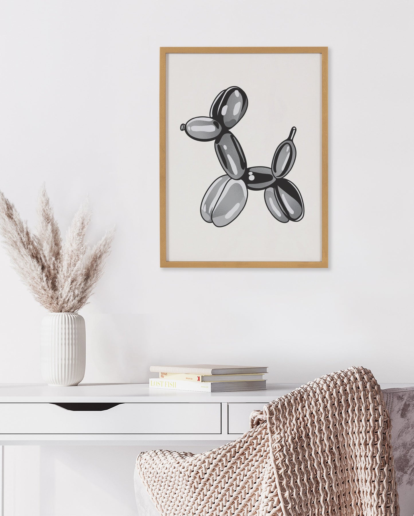 Balloon Dog Framed Wall Art Print