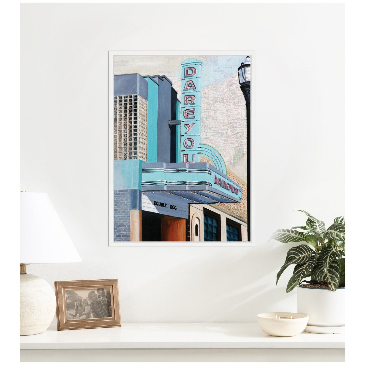 Two Dogs Framed Canvas Wall Art