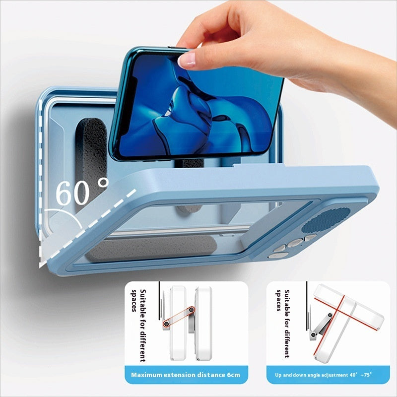 60-degree door opening on shower phone case