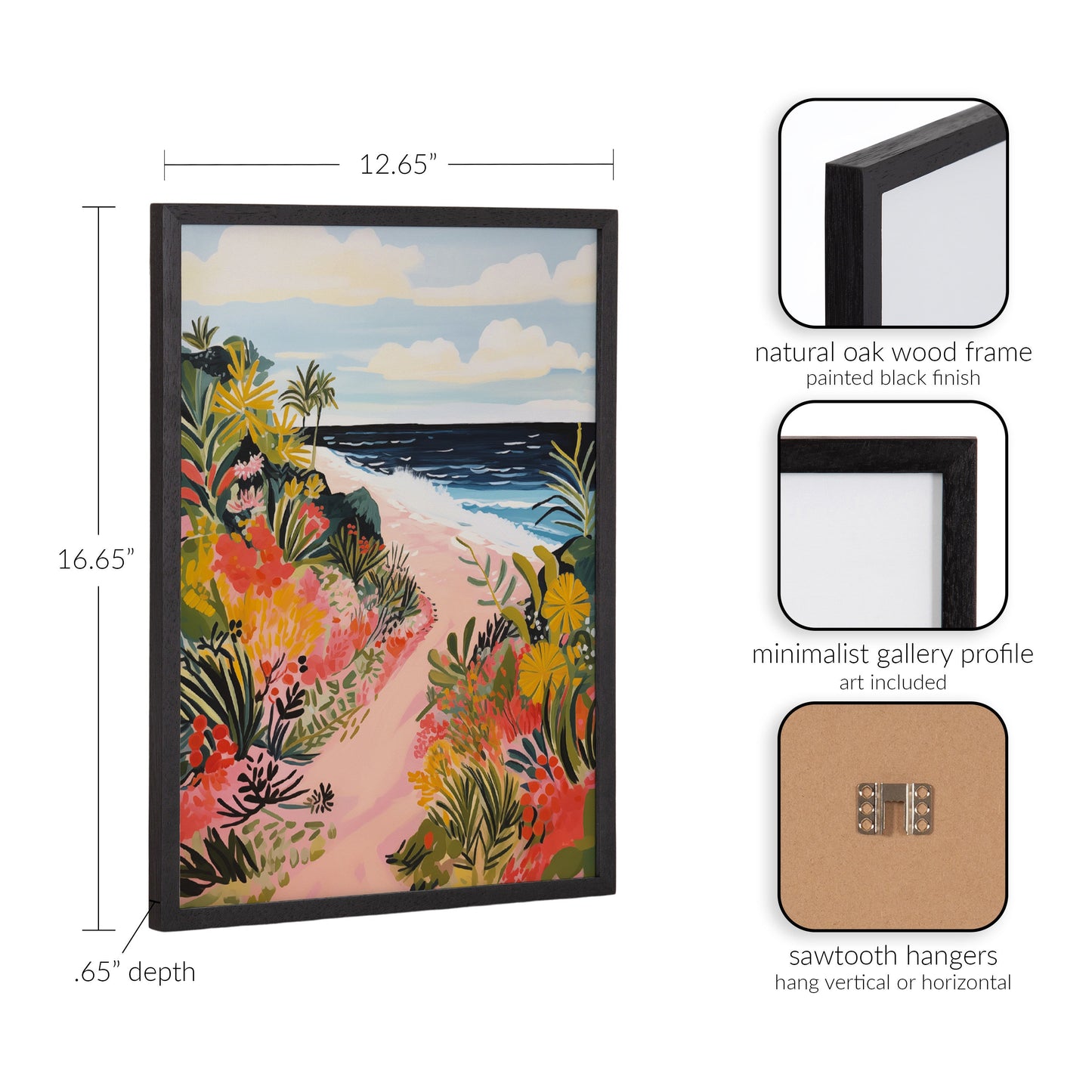 Tropical Ocean Path Coastal Framed Wall Art