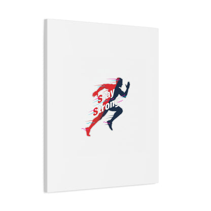 Stay Strong Runner Gym Canvas Wall Art