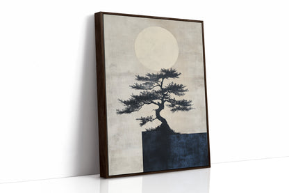 Zen Bonsai Tree Minimalist Japanese Wall Art