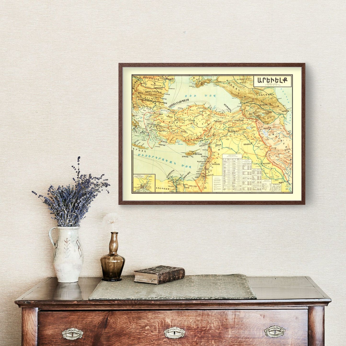 Vintage Map of Turkey, 1900
