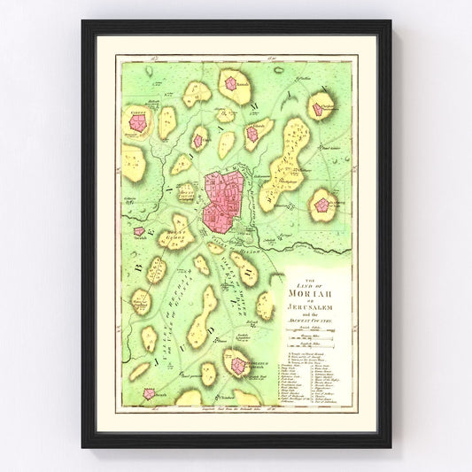 Vintage map of Jerusalem, 1831