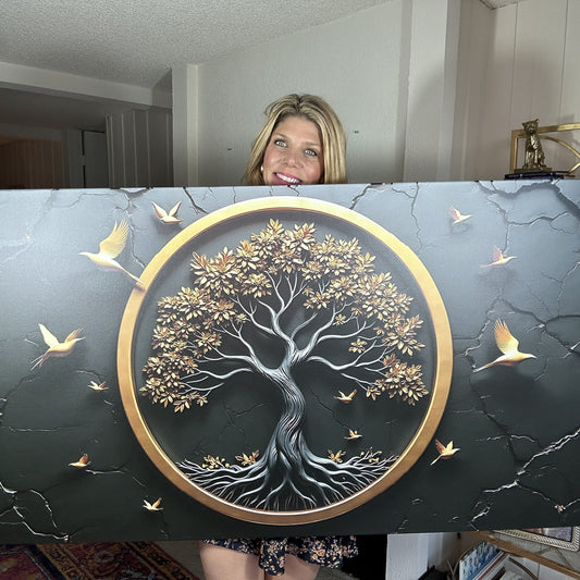 3D Celtic tree of life canvas wall art