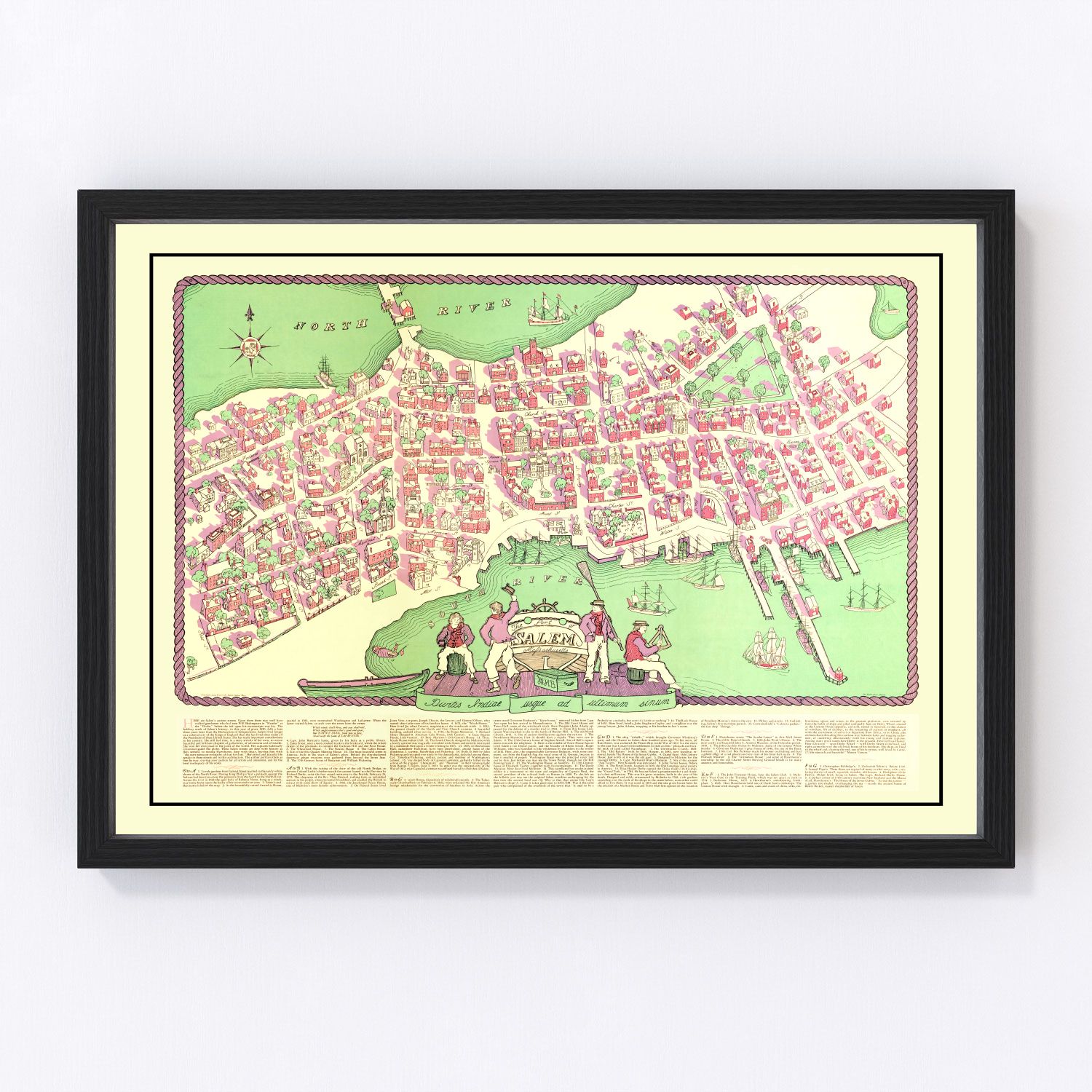vintage map of Salem, Massachusetts, 1930