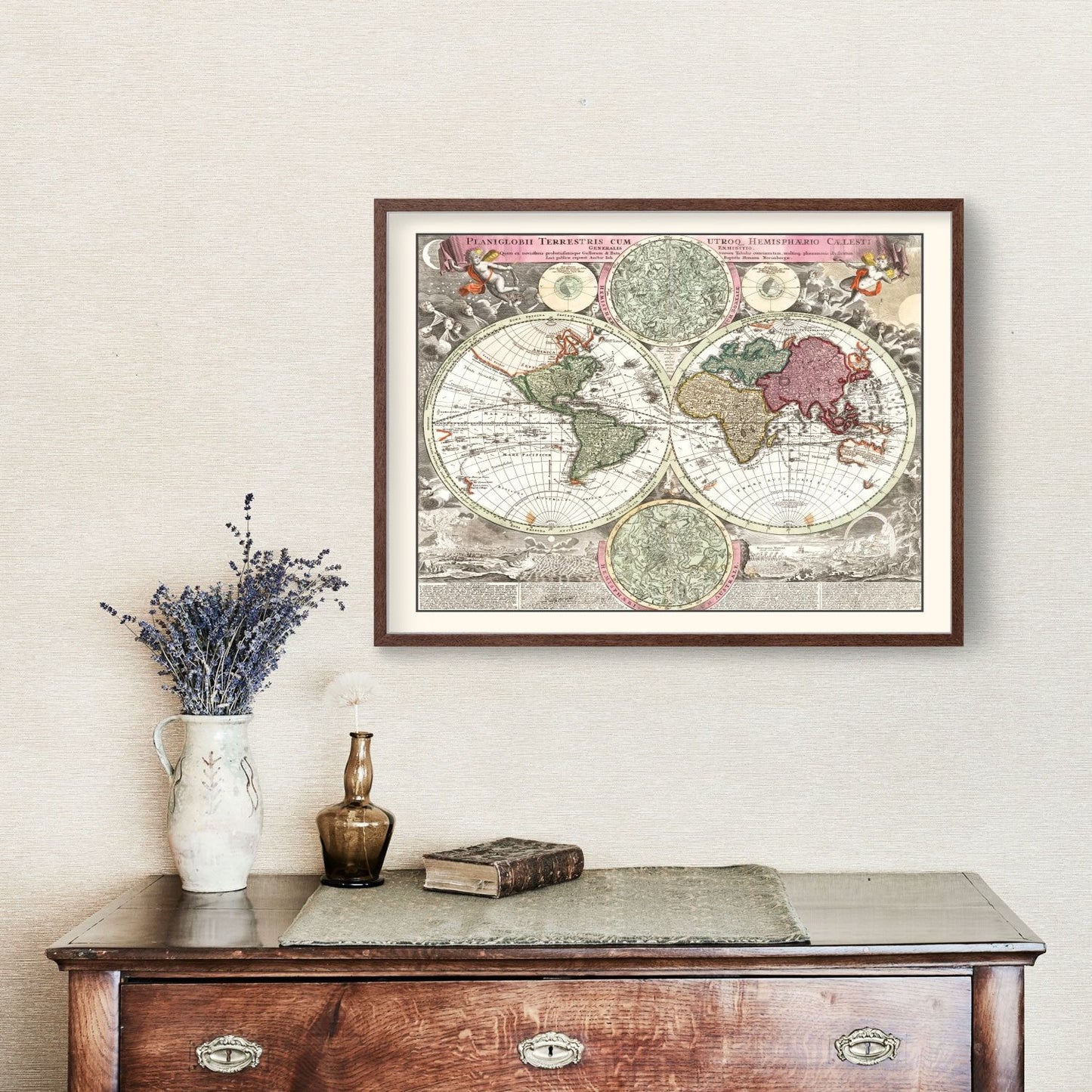 Vintage World Map, 1716