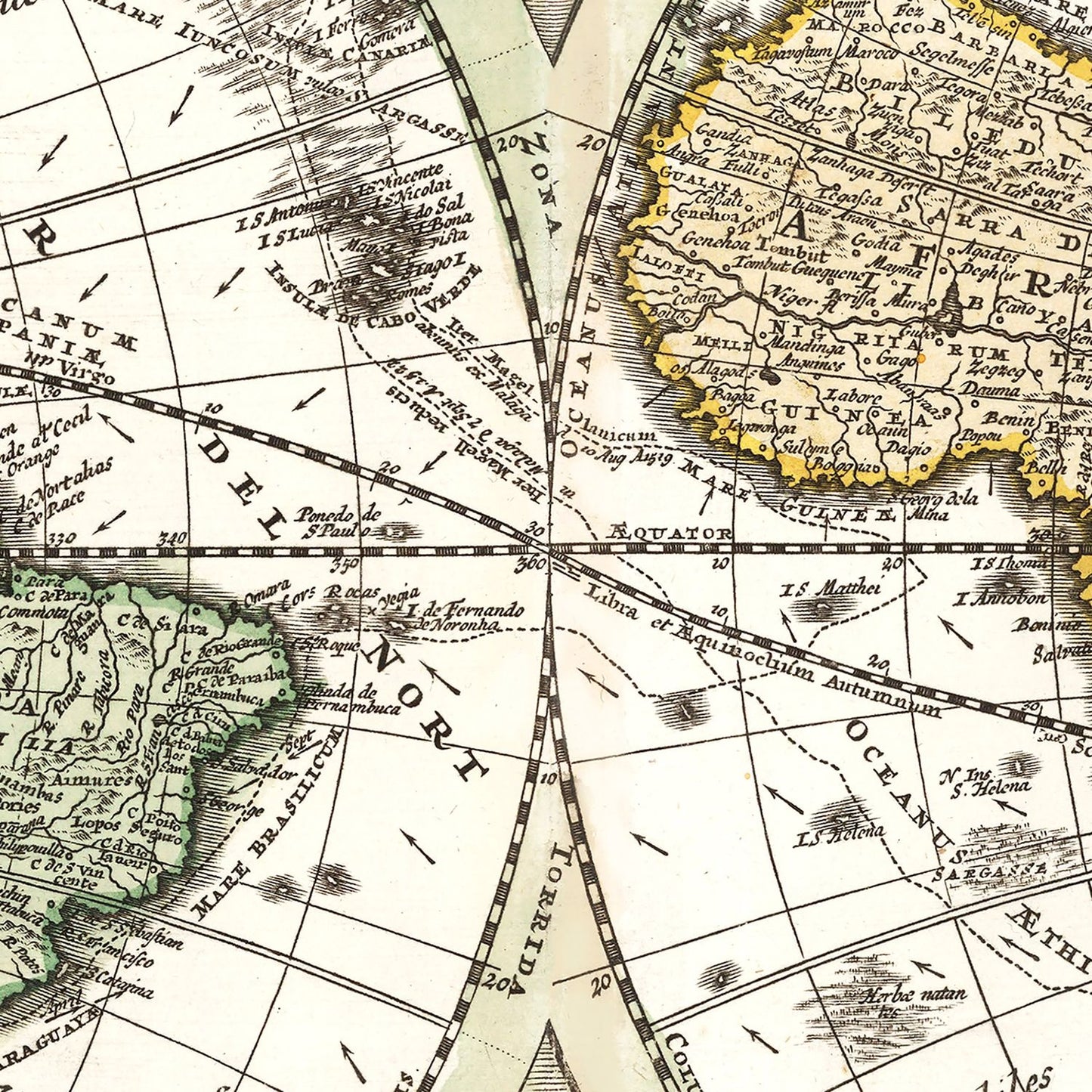 Vintage World Map, 1716