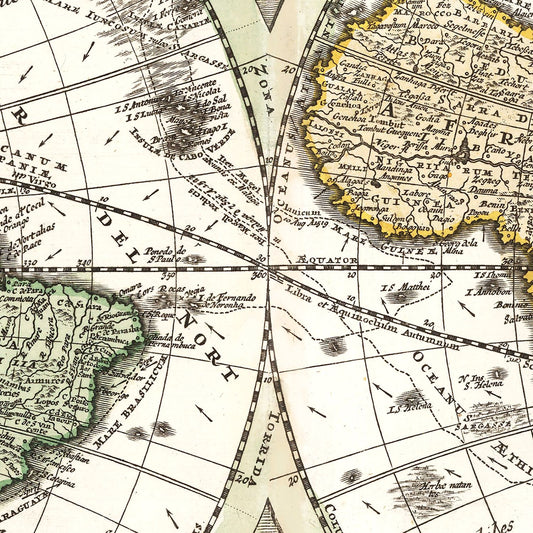 Vintage World Map, 1716