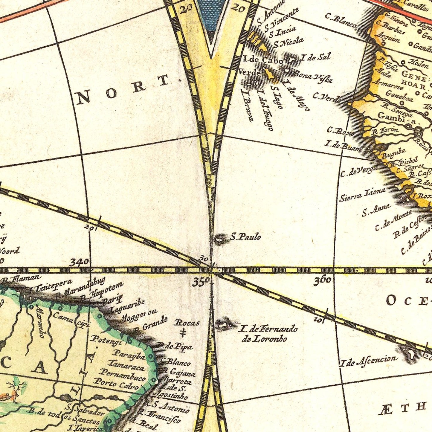 Vintage World Map, 1690