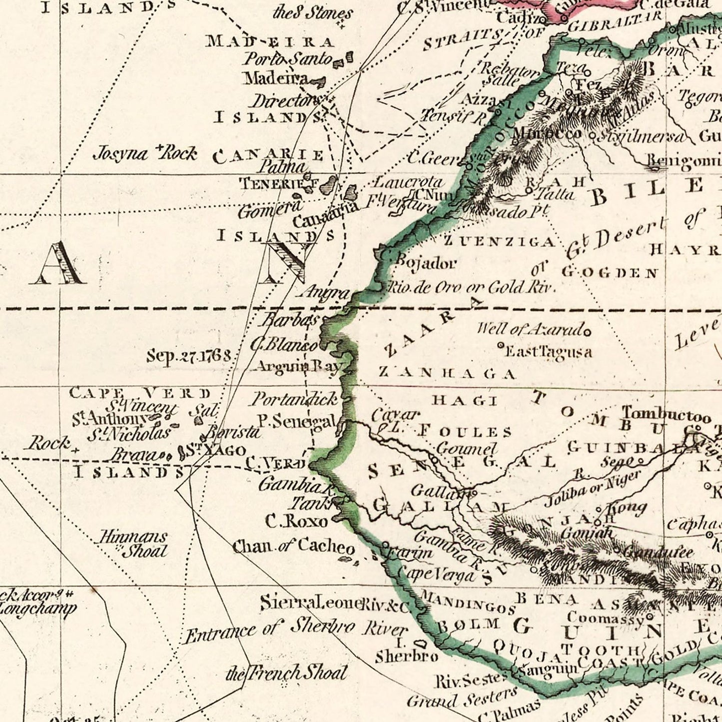 Vintage World Map, 1841
