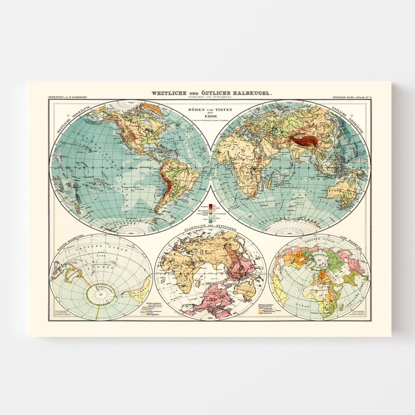 Vintage World Map, 1911