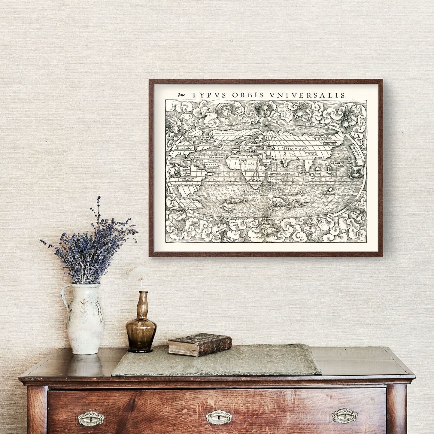 Vintage World Map, 1540