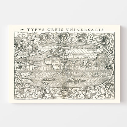 Vintage World Map, 1540