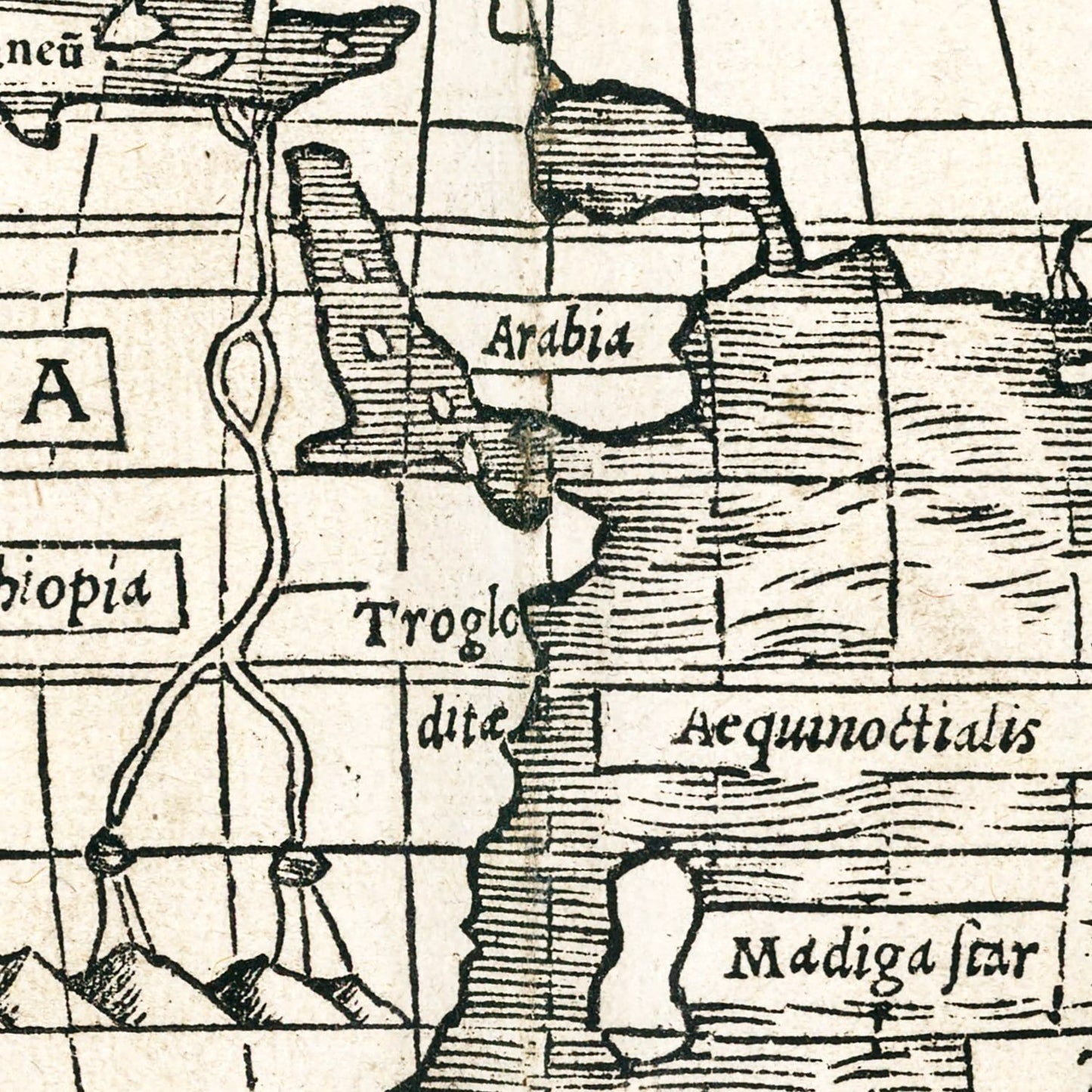Vintage World Map, 1540