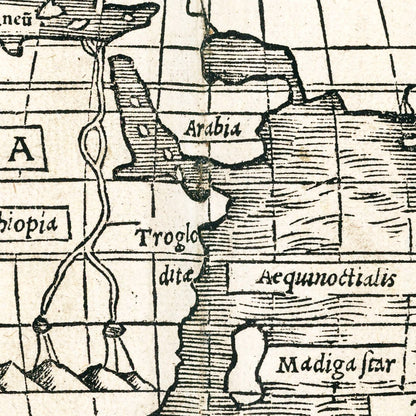 Vintage World Map, 1540