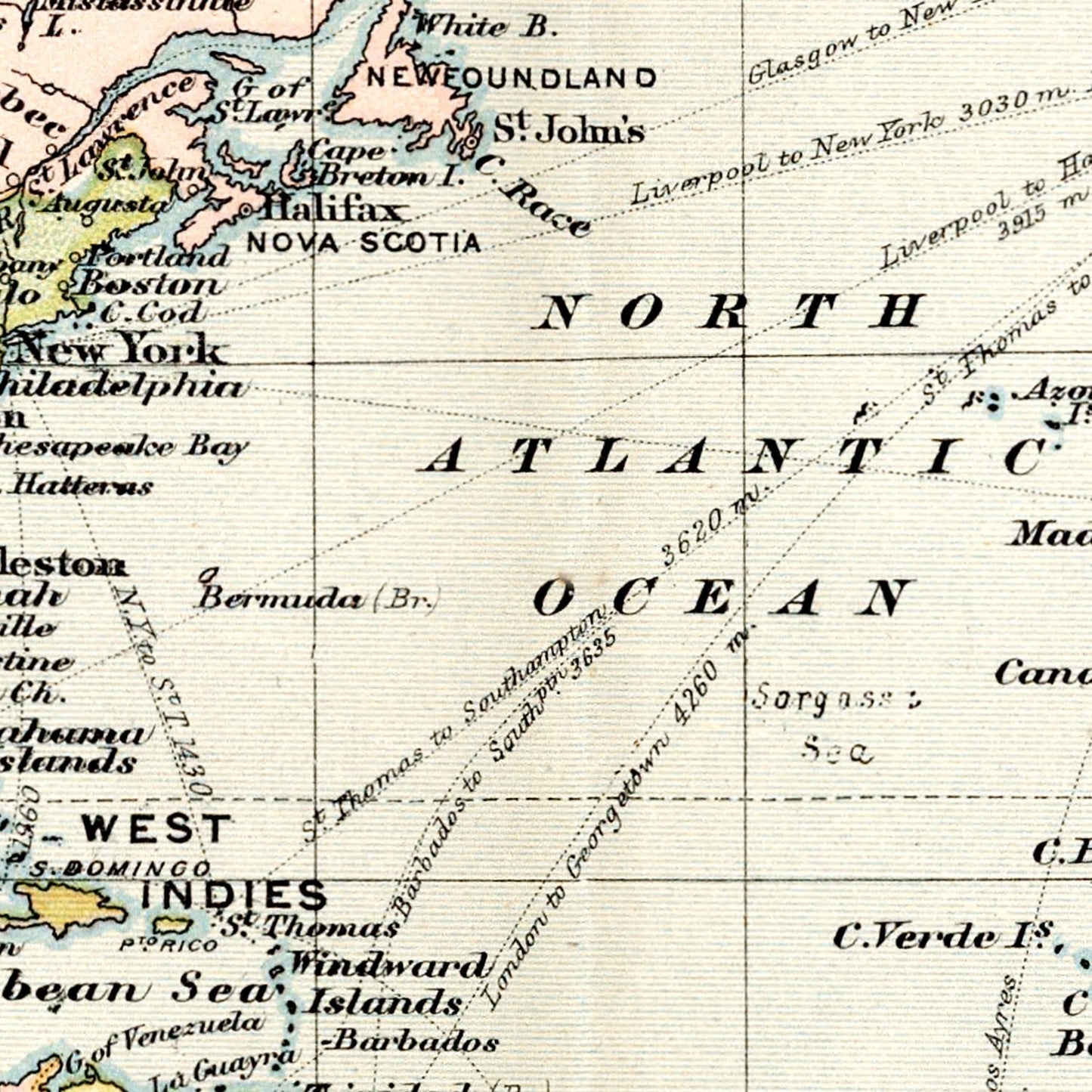 Vintage World Map, 1892