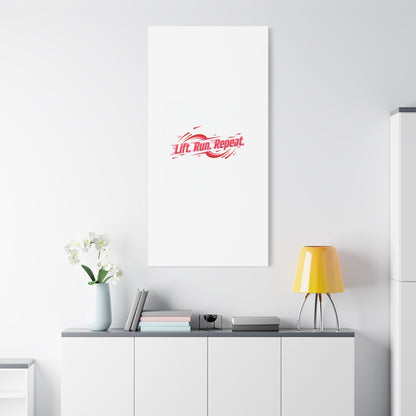 Lift Run Repeat Gym Motivation Canvas Wall Art