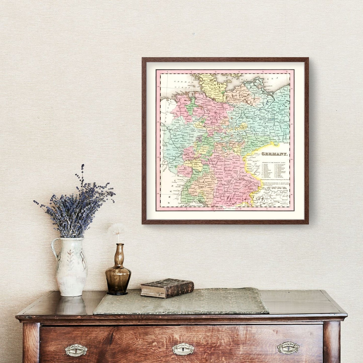 Vintage Map of Germany, 1842