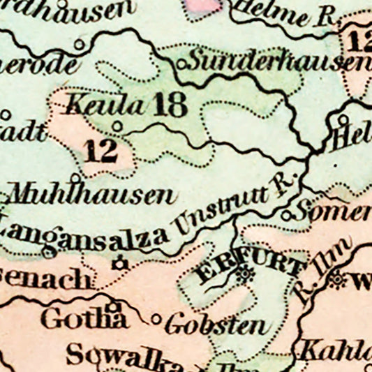 Vintage Map of Germany, 1842