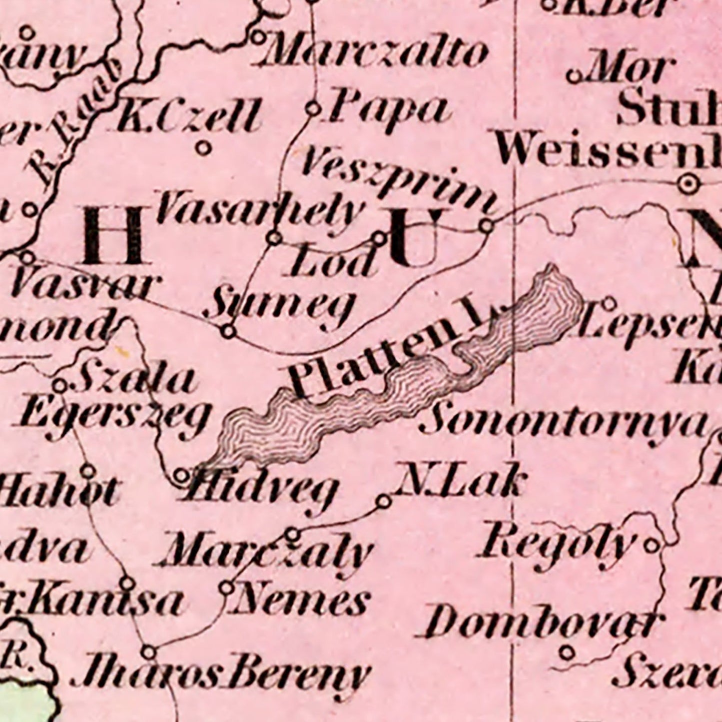 Vintage Map of Austria, 1836