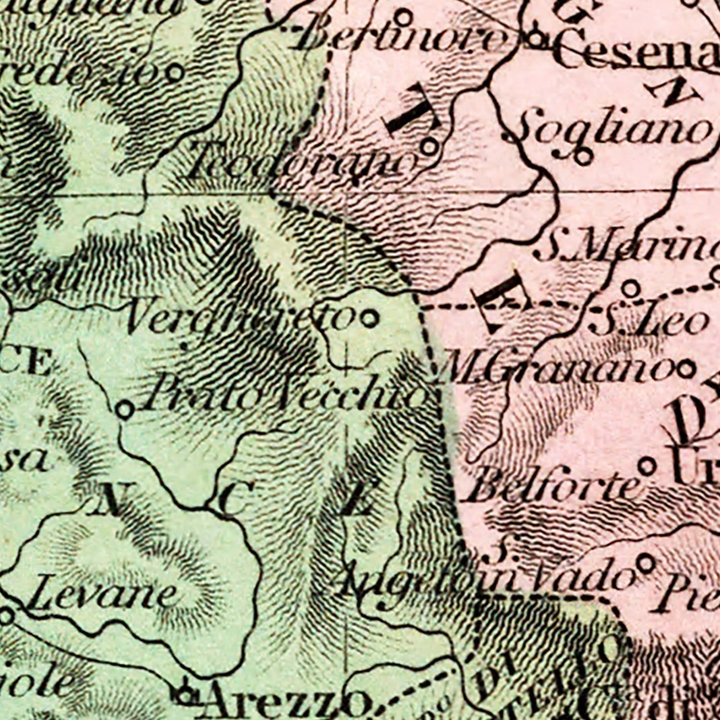 Vintage Map of North Italy, 1836