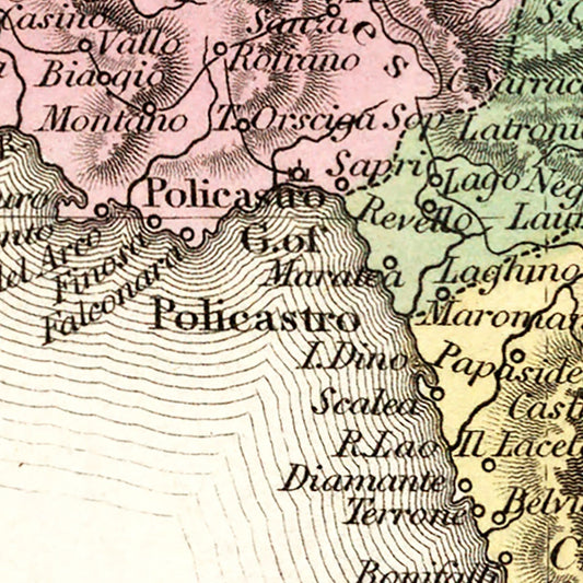 Vintage Map of Italy, 1836