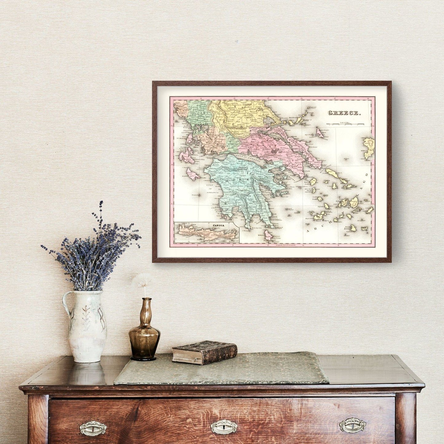Vintage Map of Greece, 1842