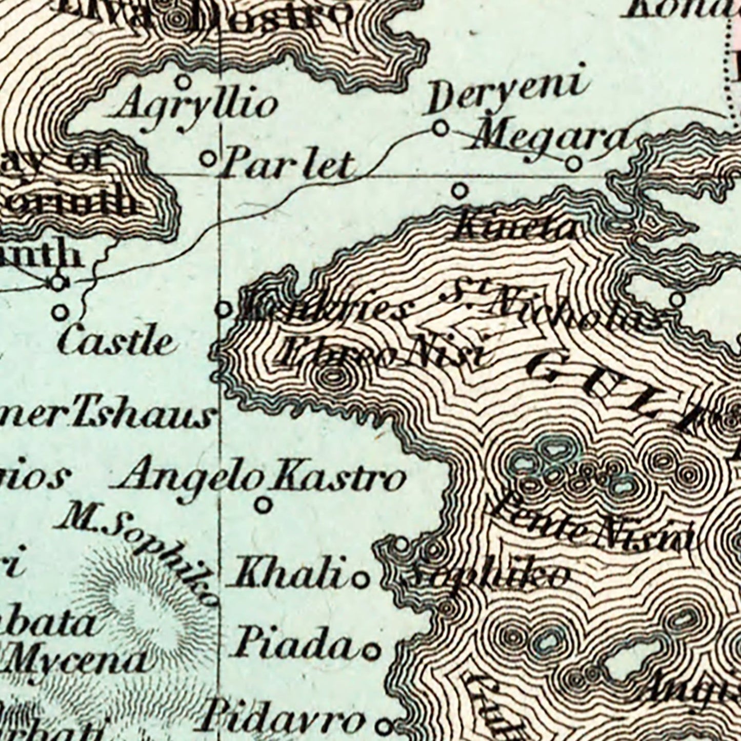 Vintage Map of Greece, 1842