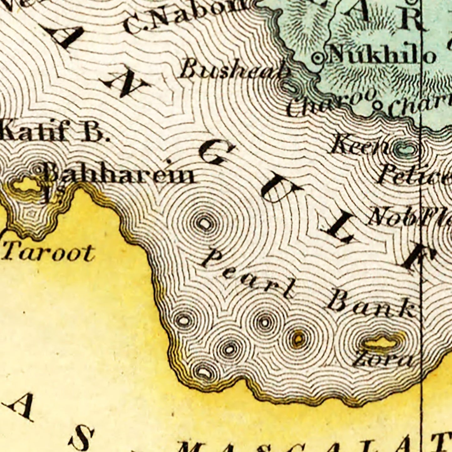 Vintage Map of Persia and Arabia, 1836