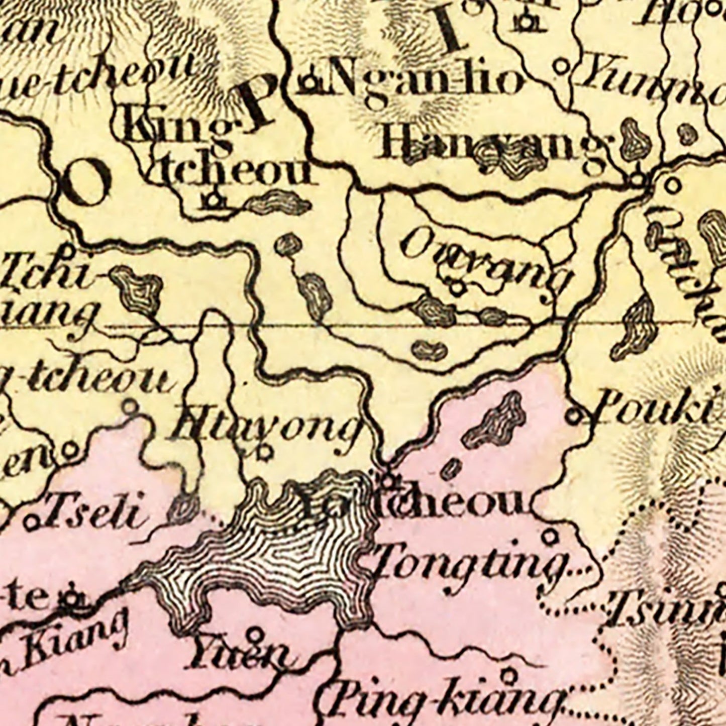 Vintage Map of China, 1836